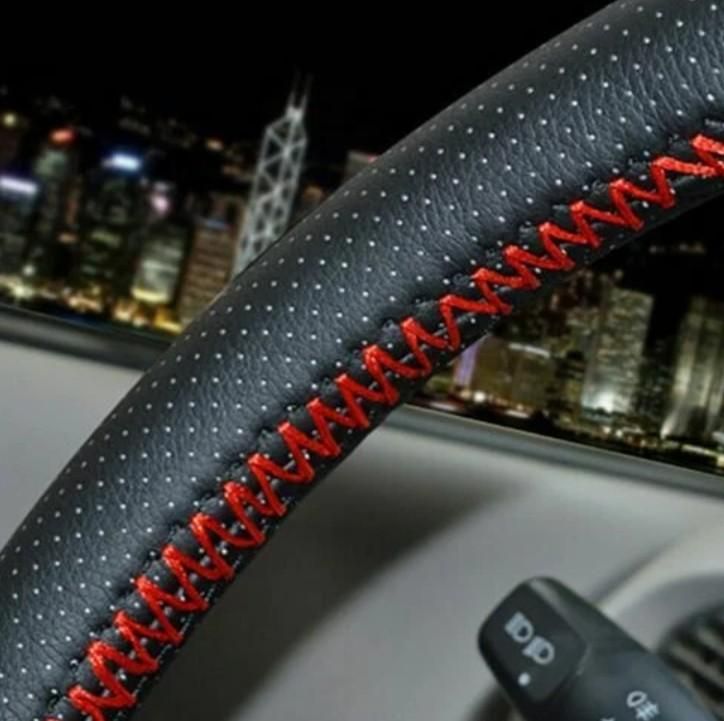 Universal Car Leather Steering Wheel Cover